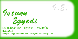 istvan egyedi business card